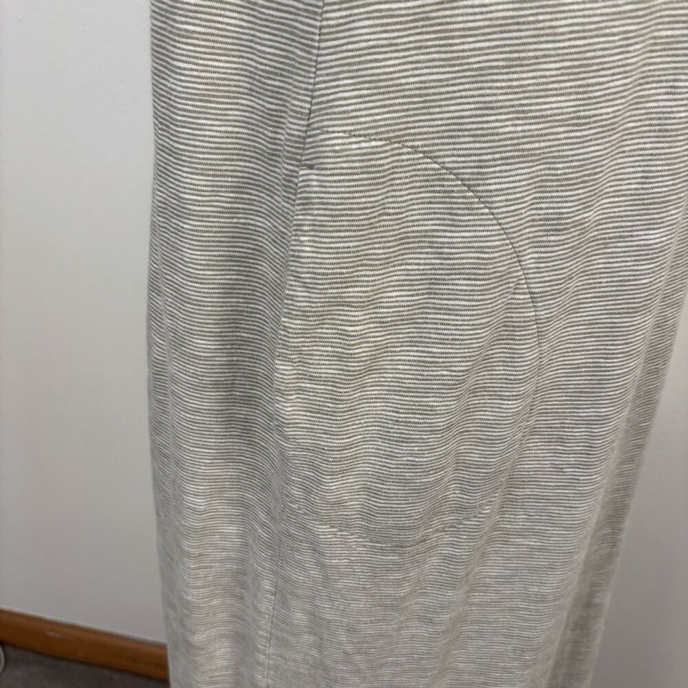 Chico's Zenergy Cotton Maxi Dress Size 2 Large 12 14 Striped Short Sleeve Pocket - Picture 4 of 8